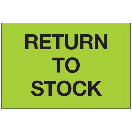 Bsc Preferred 2'' Circle - ''Return To Stock'' Fluorescent Green Labels BUY00019843